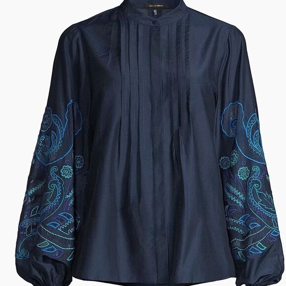 Kobi Halperin

NWT 495.00 Reese Floral Embroidered Silk Blouse SMALL - Picture 6 of 9
